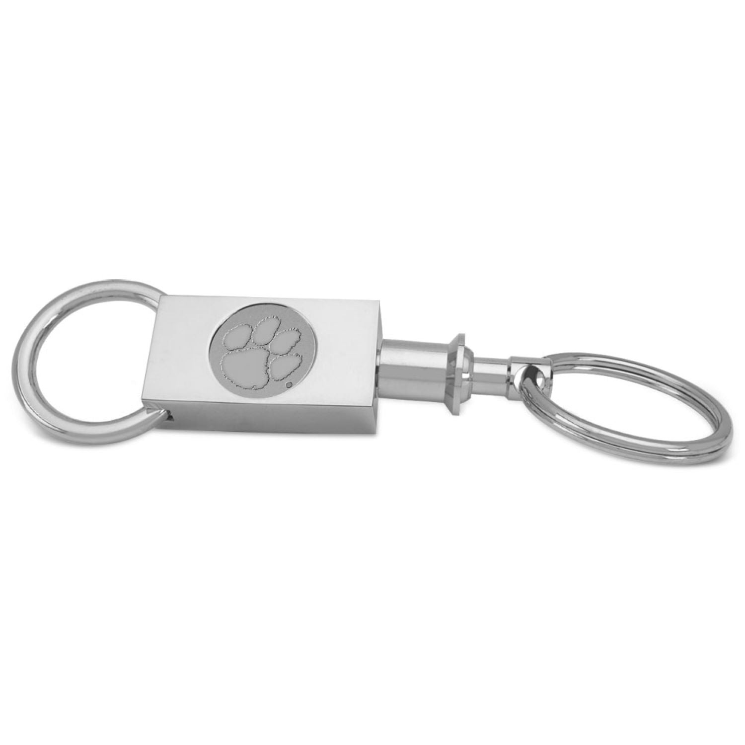 CLEMSON TIGERS SILVER TONE KEY RING