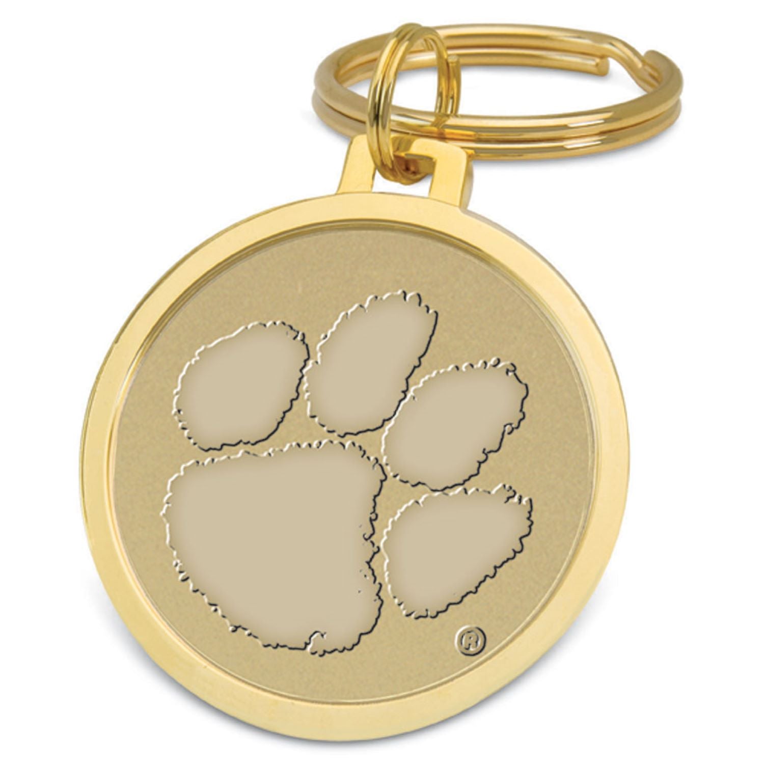 CLEMSON TIGERS SPLIT WIRE GOLD TONE KEY RING