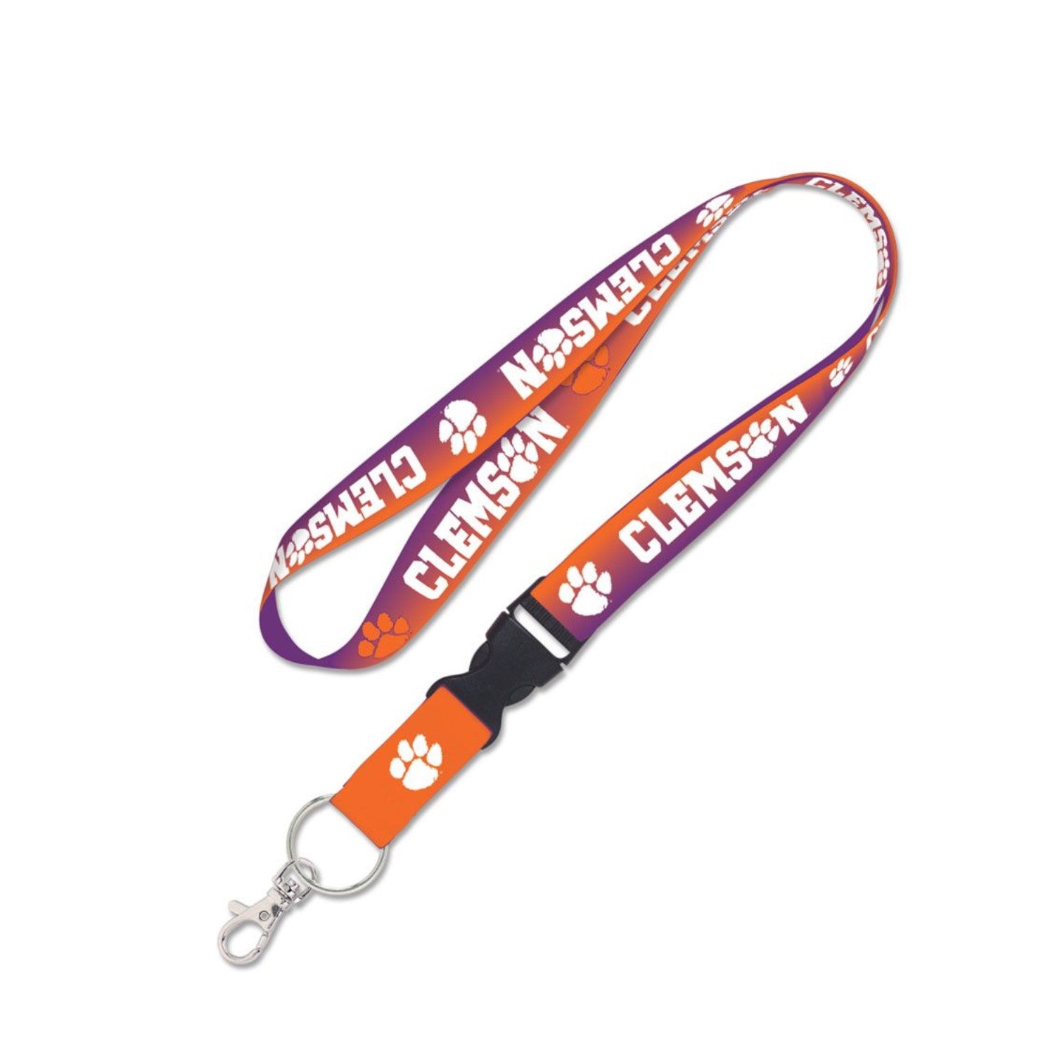CLEMSON TIGERS OMBRE DETACHABLE LANYARD