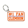 CLEMSON TIGERS #1 FAN KEYCHAIN