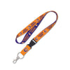 CLEMSON TIGERS ORANGE AND PURPLE LANYARD