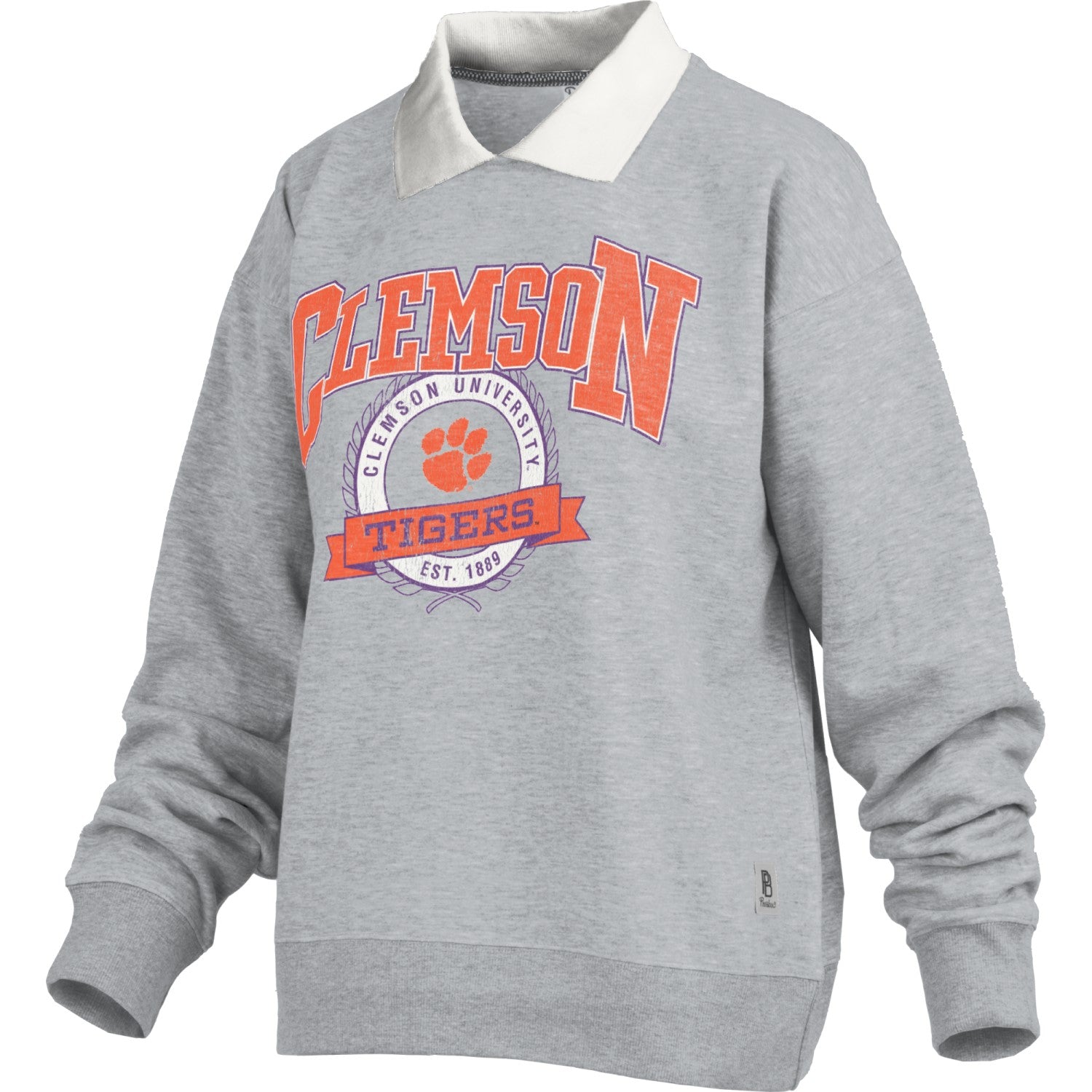 CLEMSON TIGERS GRAY CAMPBELL CREW