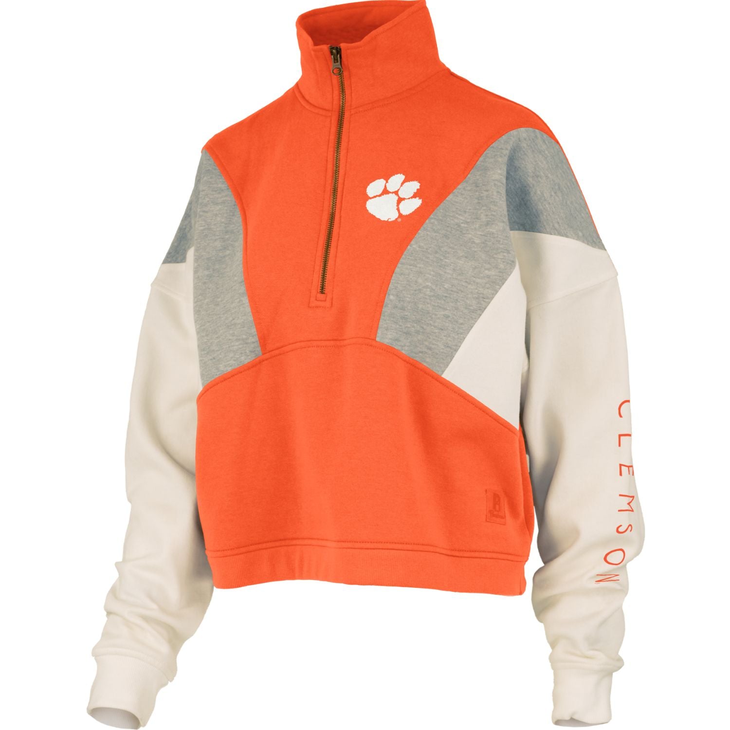 CLEMSON TIGERS PRESSBOX ORANGE FERRARA 1/4 ZIP