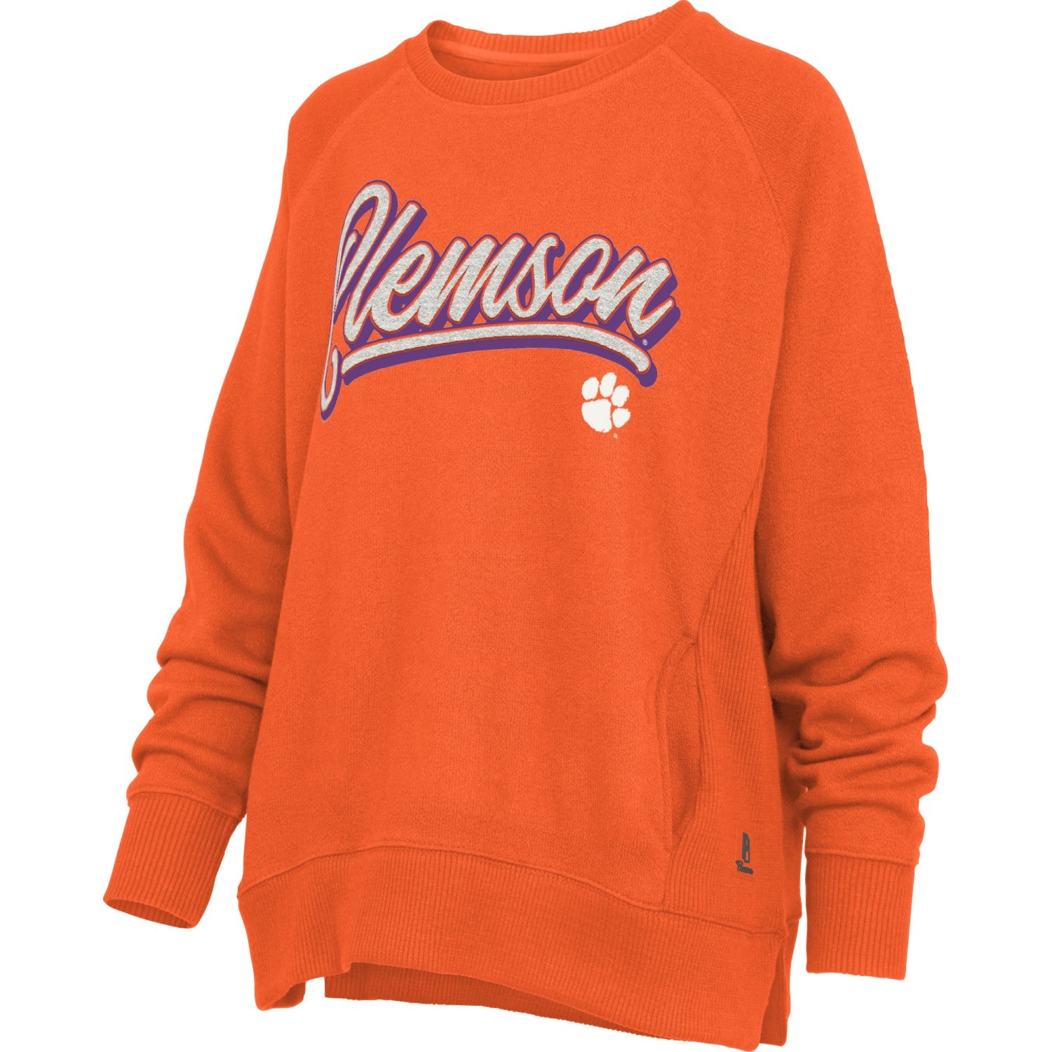 CLEMSON TIGERS ORANGE CHENILLE LADIES CREW