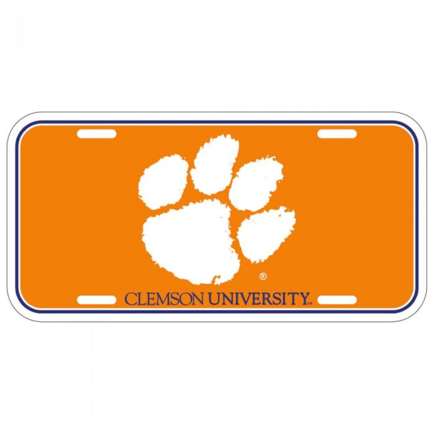 Clemson University Paw License Plate