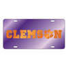 CLEMSON TIGER PURPLE LICENSE TAG