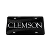 BLACK CLEMSON ACRYLIC LICENSE TAG