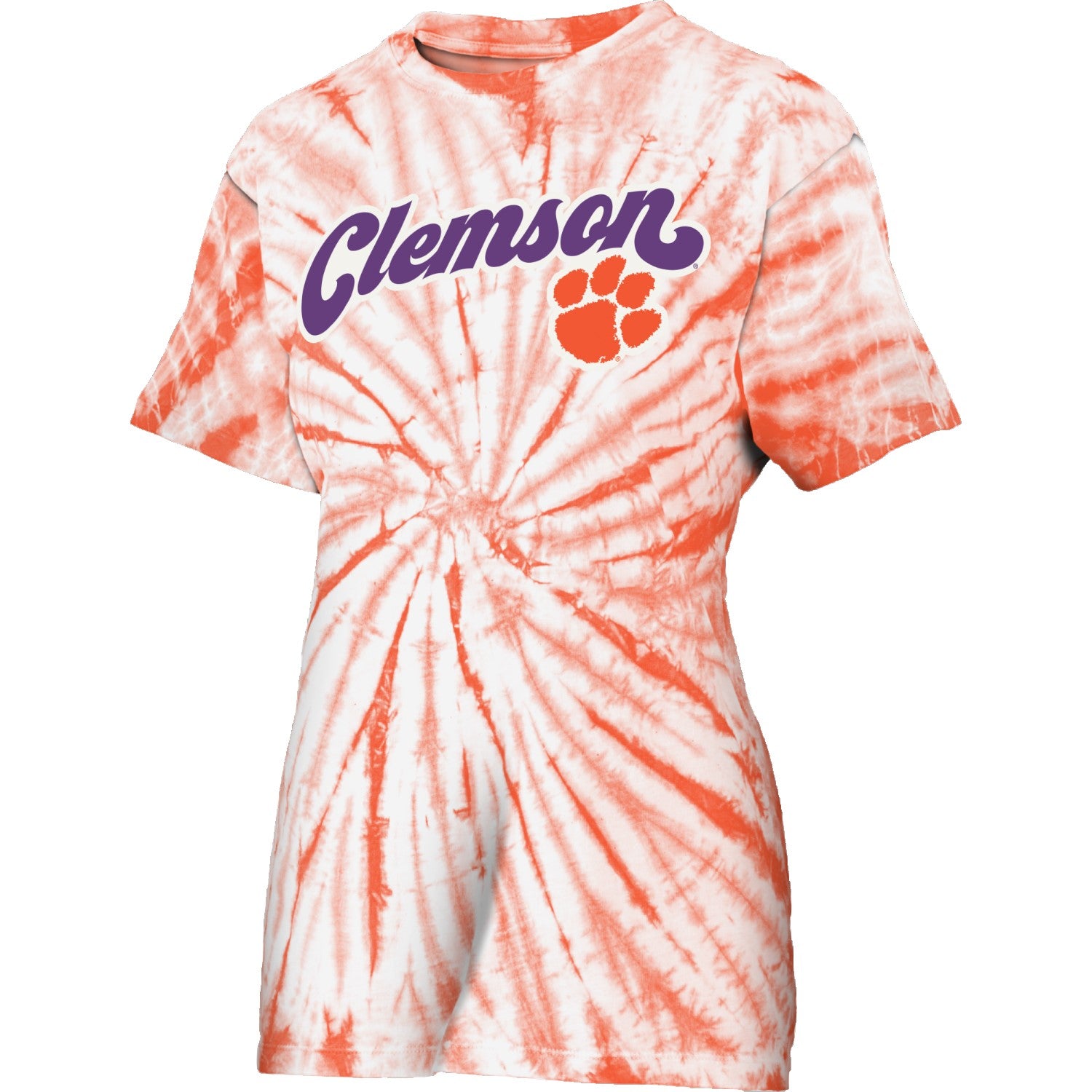 CLEMSON TIGERS ORANGE TIE DYE T-SHIRT