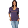 PURPLE CLEMSON RHINESTONE V-NECK TUNIC