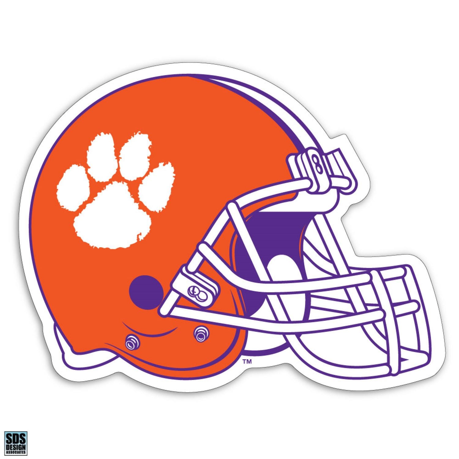 6" Clemson Helmet Magnet