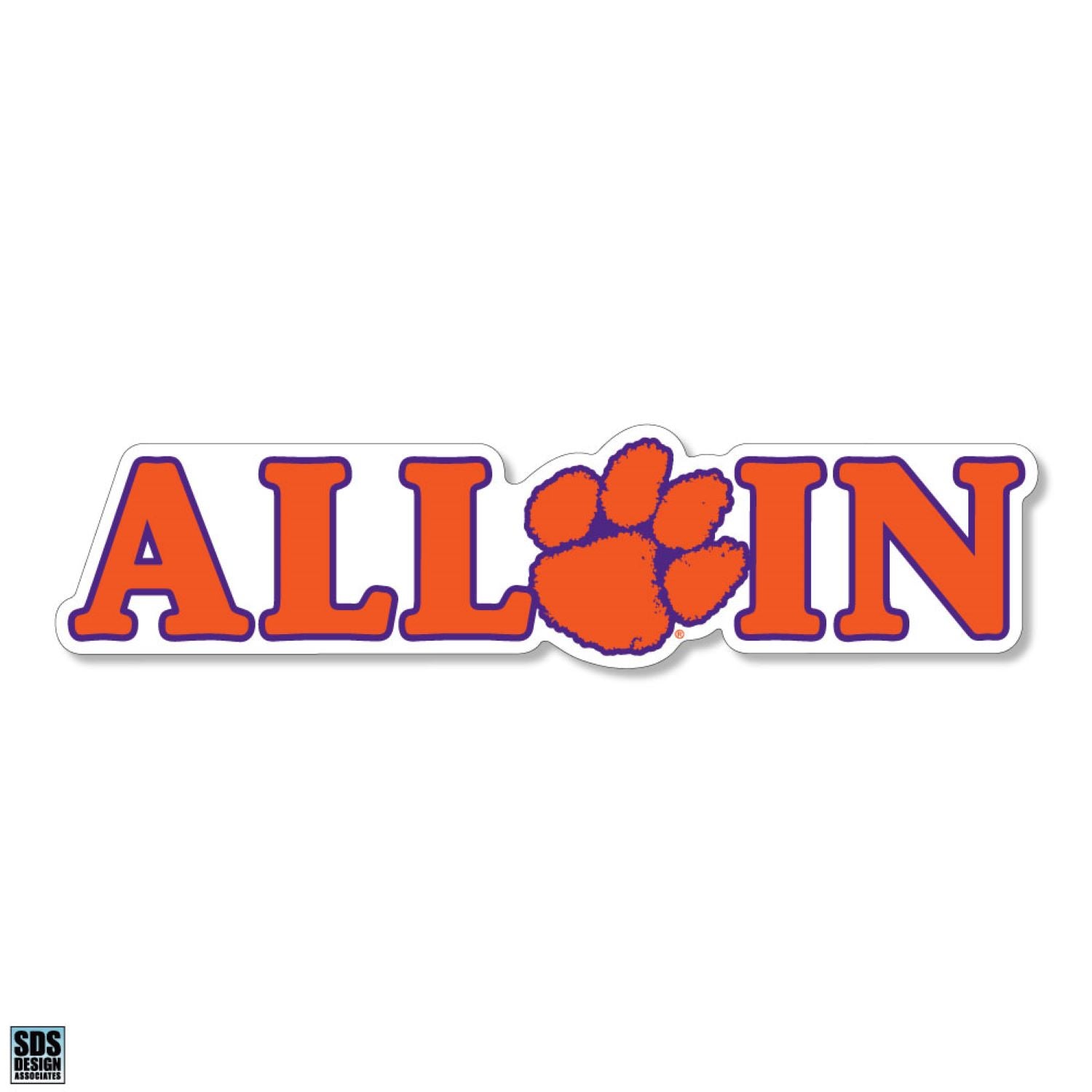 Clemson 10" "All In" Magnet