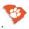 CLEMSON TIGERS ORANGE 6&quot; PAW IN STATE MAGNET