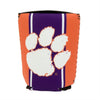 CLEMSON TIGERS ORANGE AND PURPLE STRIPE KOOZIE