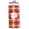 CLEMSON TIGERS PLAID SLIM CAN COOZIE