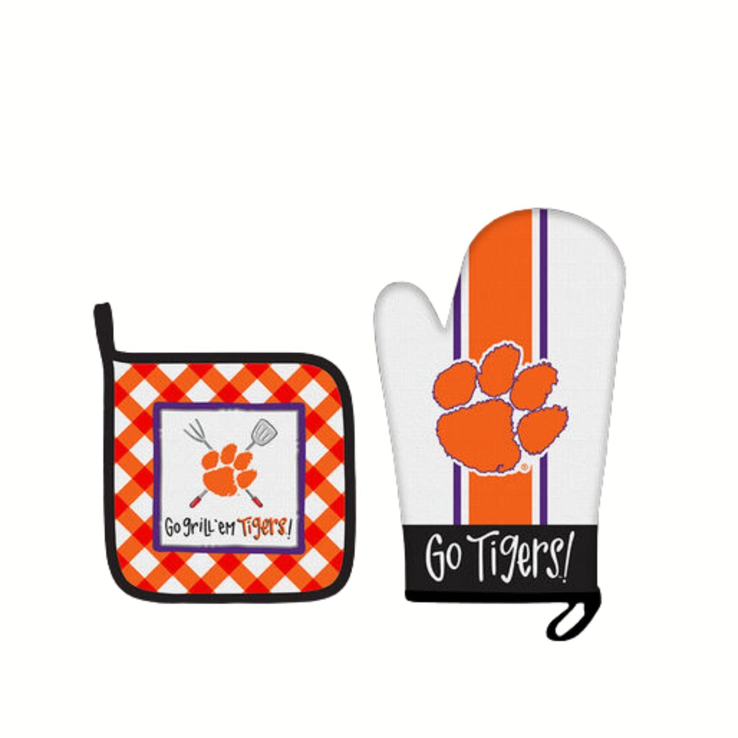 CLEMSON TIGERS OVEN MIT AND POT HOLDER SET