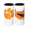 CLEMSON TIGERS WAVY METAL SLIM CAN KOOZIE