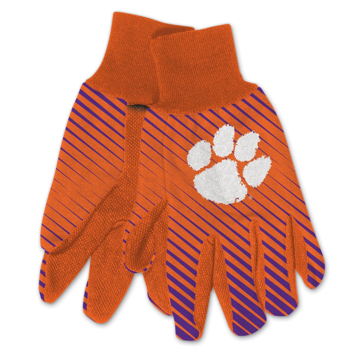 Clemson Tigers Orange and Purple Utility Gloves