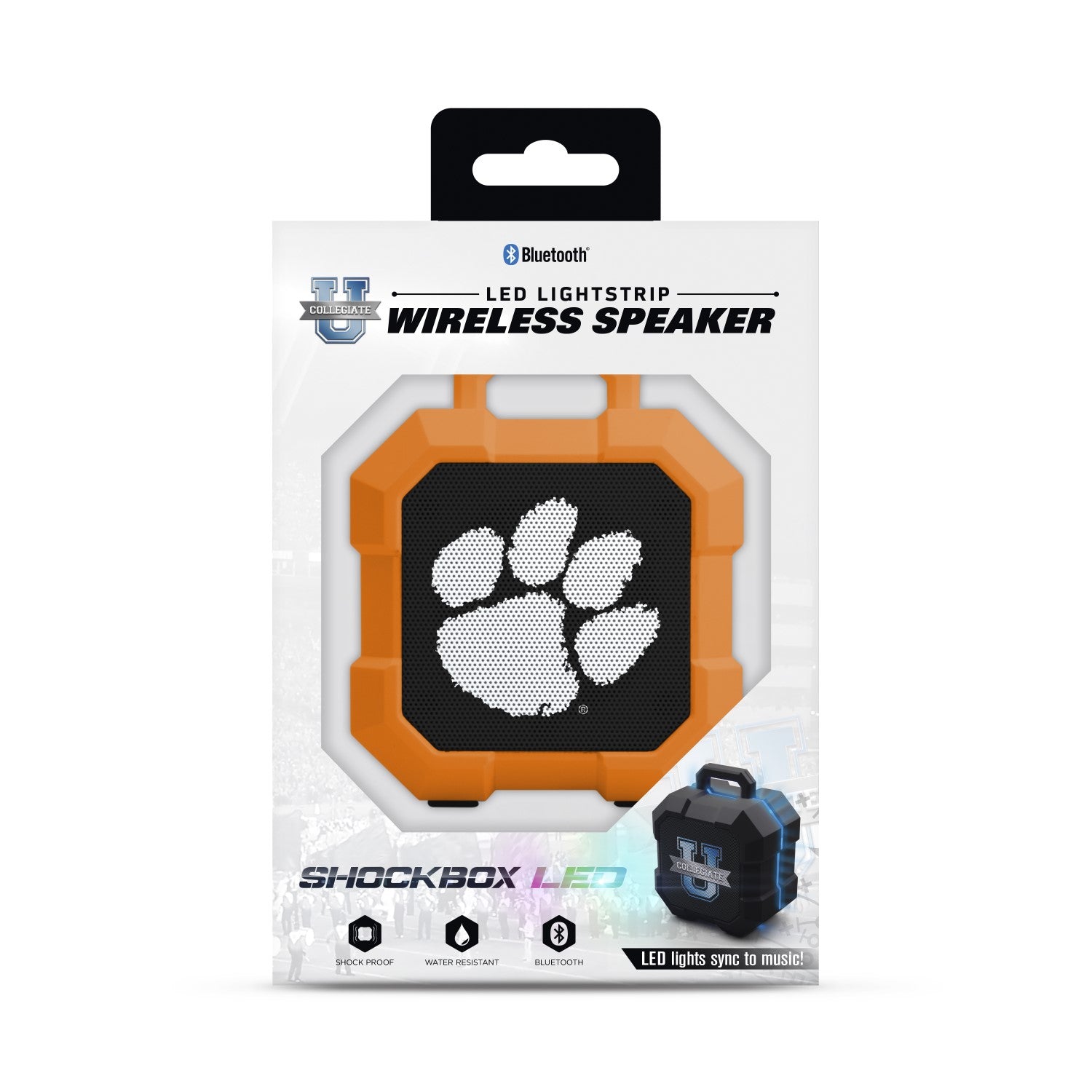 CLEMSON TIGERS LED SHOCKBOX SPEAKER