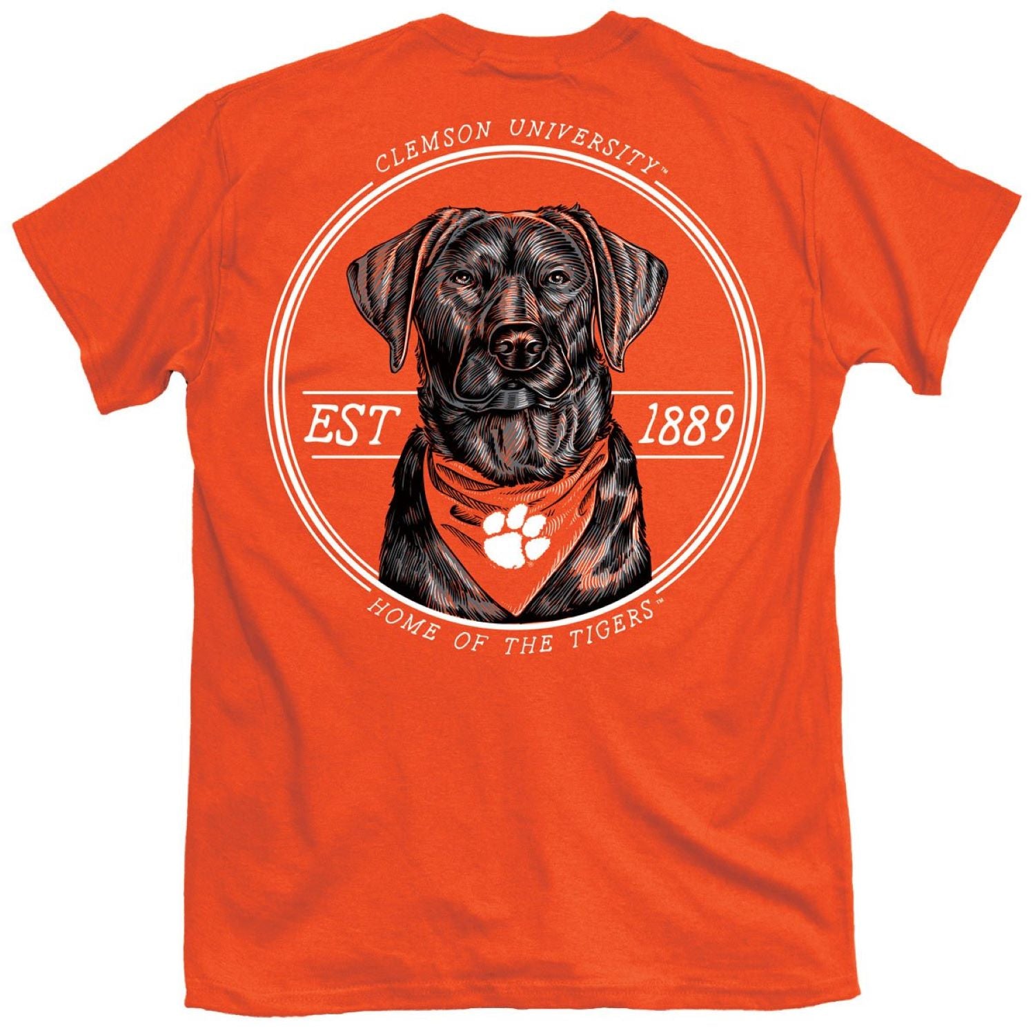 ORANGE CLEMSON TIGERS BANDANA LAB T-SHIRT
