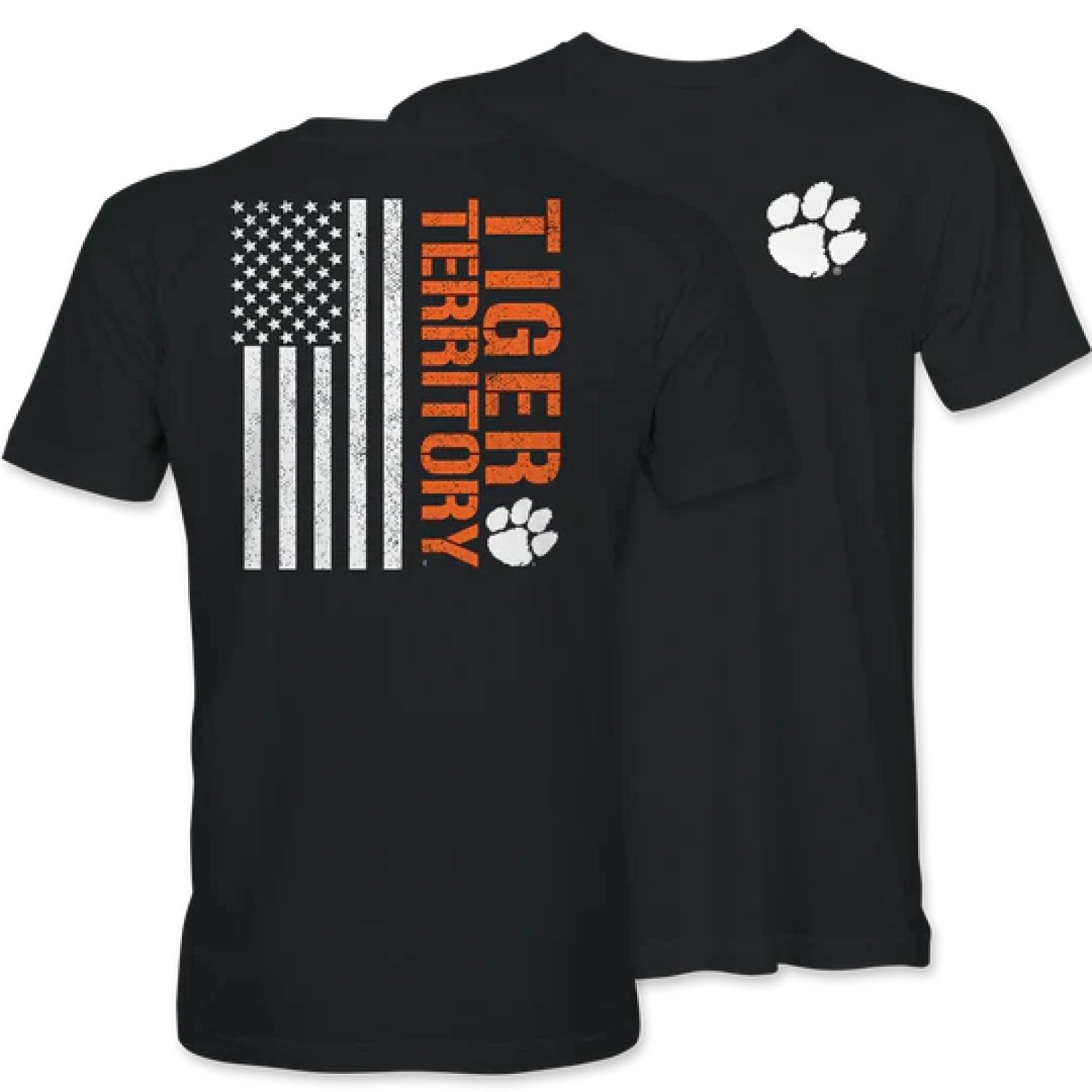 BLACK CLEMSON TIGER TERRITORY FLAG T SHIRT Clemson Tiger Traditions