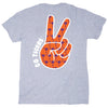 GRAY GO TIGERS PEACE SIGN T-SHIRT
