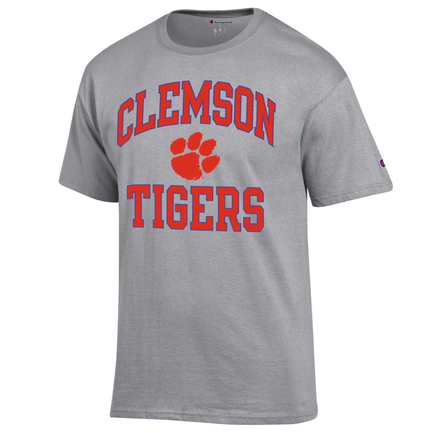 GRAY ARCH CLEMSON TIGERS WITH PAW T-SHIRT