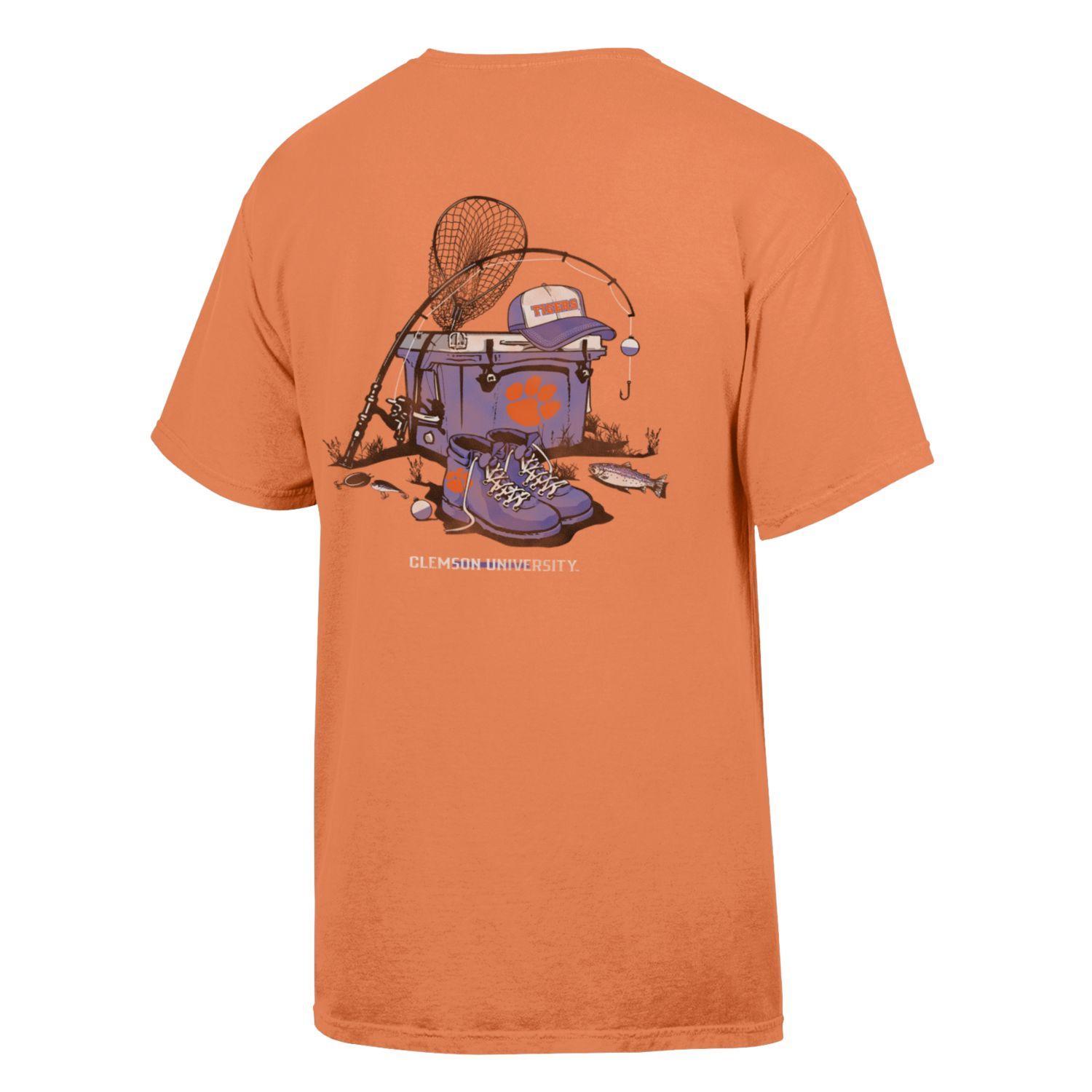 CLEMSON TIGERS FISHING COMFORT WASH TEE