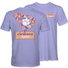 CLEMSON TIGERS STATE WITH FLOWERS T-SHIRT