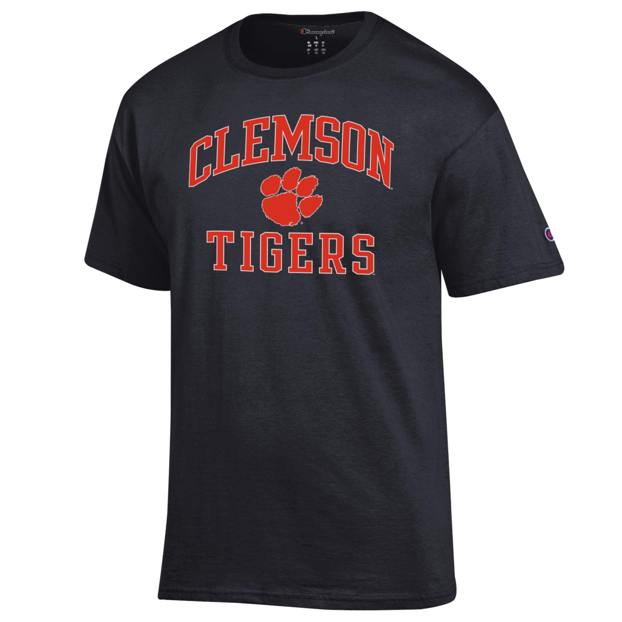 CLEMSON TIGERS BLACK ARCH WITH PAW TEE