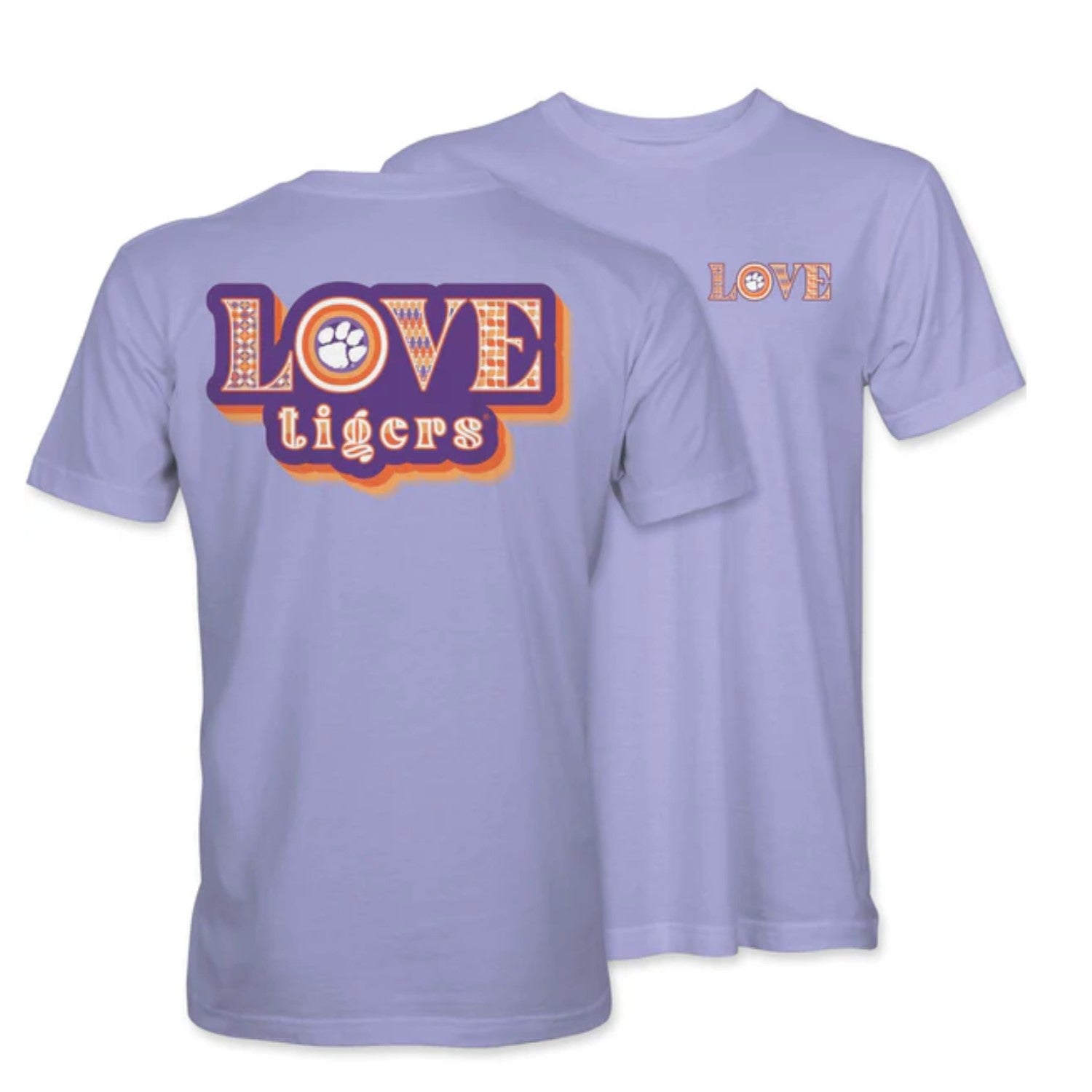 CLEMSON TIGERS PURPLE LOVE TIGERS TEE