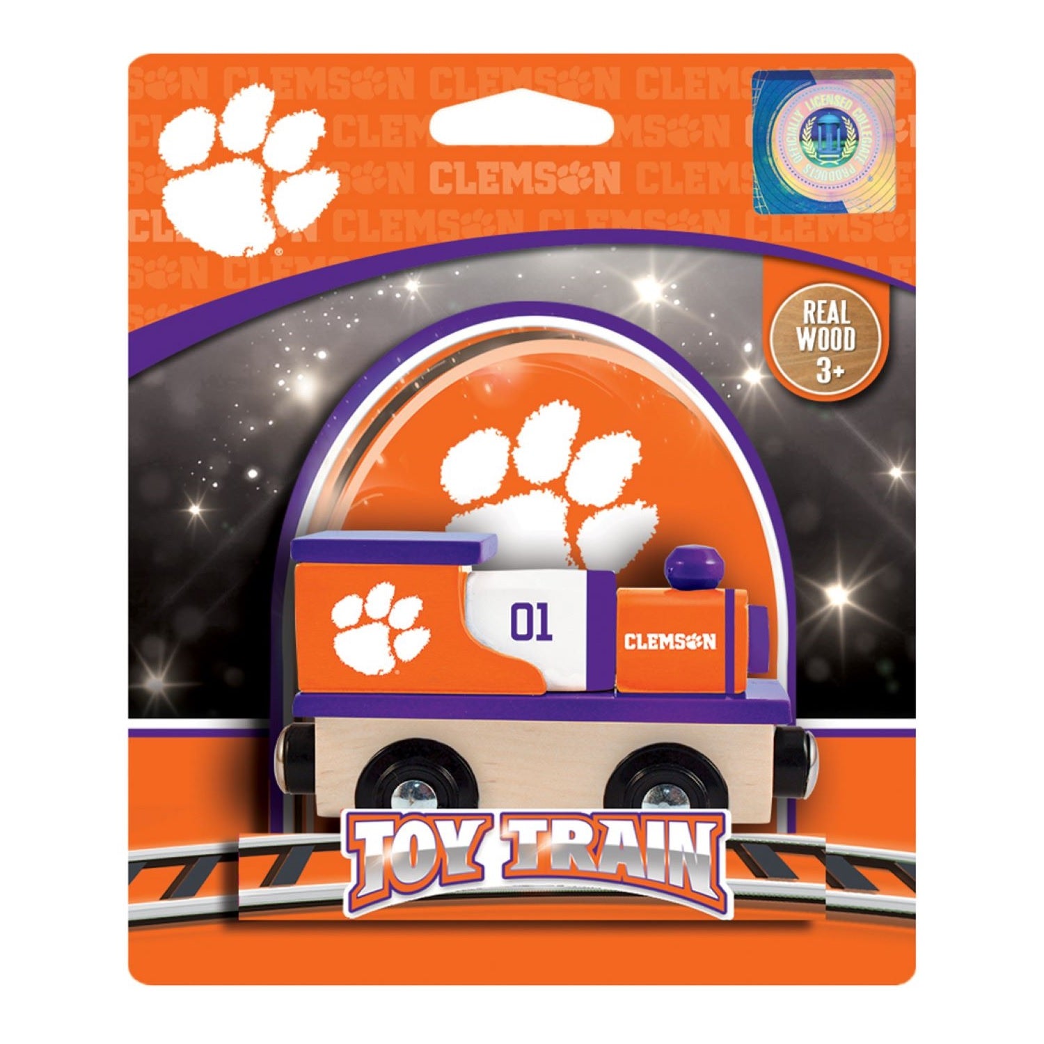 CLEMSON TIGERS WOOD TOY TRAIN