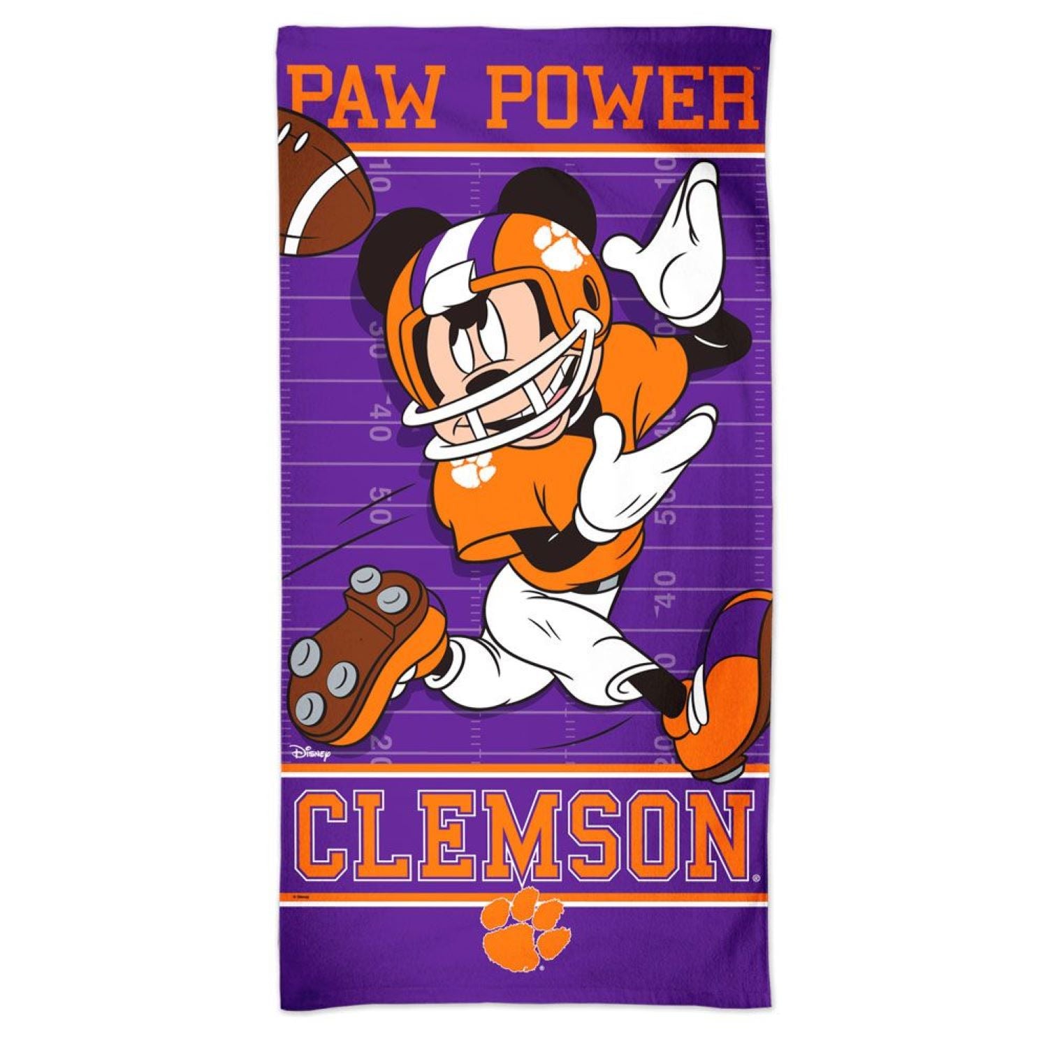 Clemson Tigers Mickey Mouse Beach Towel
