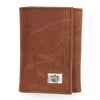 CLEMSON TIGERS BROWN LEATHER TRI-FOLD WALLET