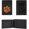 CLEMSON TIGERS BLACK WITH PAW FRONT POCKET WALLET