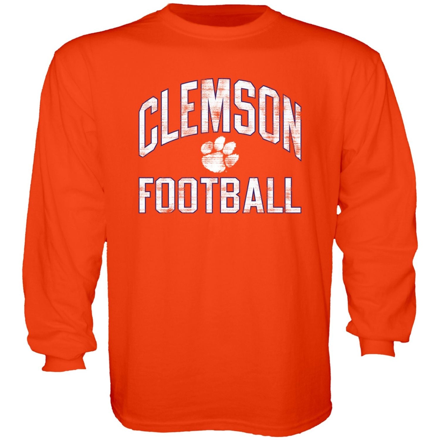 CLEMSON TIGERS ORANGE YOUTH FOOTBALL LONGSLEEVE TEE