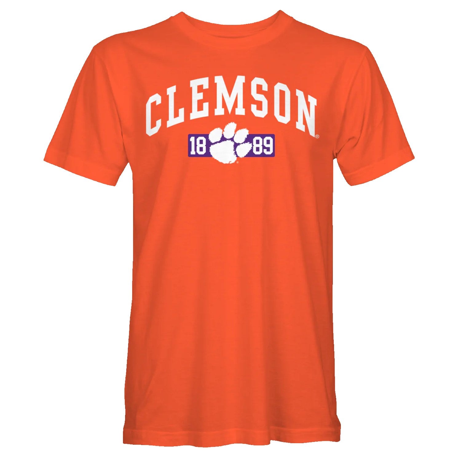 ORANGE CLEMSON ARCH WIHT PAW 1889 YOUTH T-SHIRT