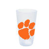 CLEMSON TIGERS WHITE SILICONE PINT GLASS