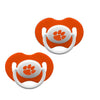CLEMSON TIGERS ORANGE AND WHITE TWO PACK PACIFIER SET