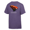 PURPLE CLEMSON TIGERS SUNSET IN STATE COMFORT WASH T-SHIRT