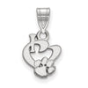 CLEMSON TIGERS STERLING SILVER I HEART PAW PENDANT