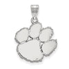 CLEMSON TIGERS STERLING SILVER LARGE PAW PENDANT