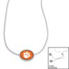 CLEMSON TIGERS KENNEDY SILVER TONE NECKLACE