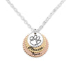 CLEMSON TIGER HAUTE STAMP SILVER TONE NECKLACE
