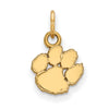 CLEMSON TIGERS 10K YELLOW GOLD EXTRA SMALL PAW PENDANT