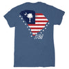 HEATHER BLUE FLAG STATE T-SHIRT