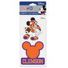 Clemson Tigers 2 Pack Mickey Mouse Decals