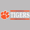 6X2 Clemson University Paw with Tigers Decal