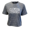 CLEMSON TIGERS DENIM CROP TOP